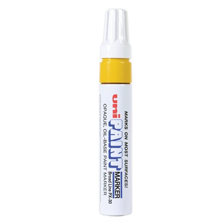 UNI-PAINT Permanent Marker, Broad Chisel Tip, Yellow 63735
